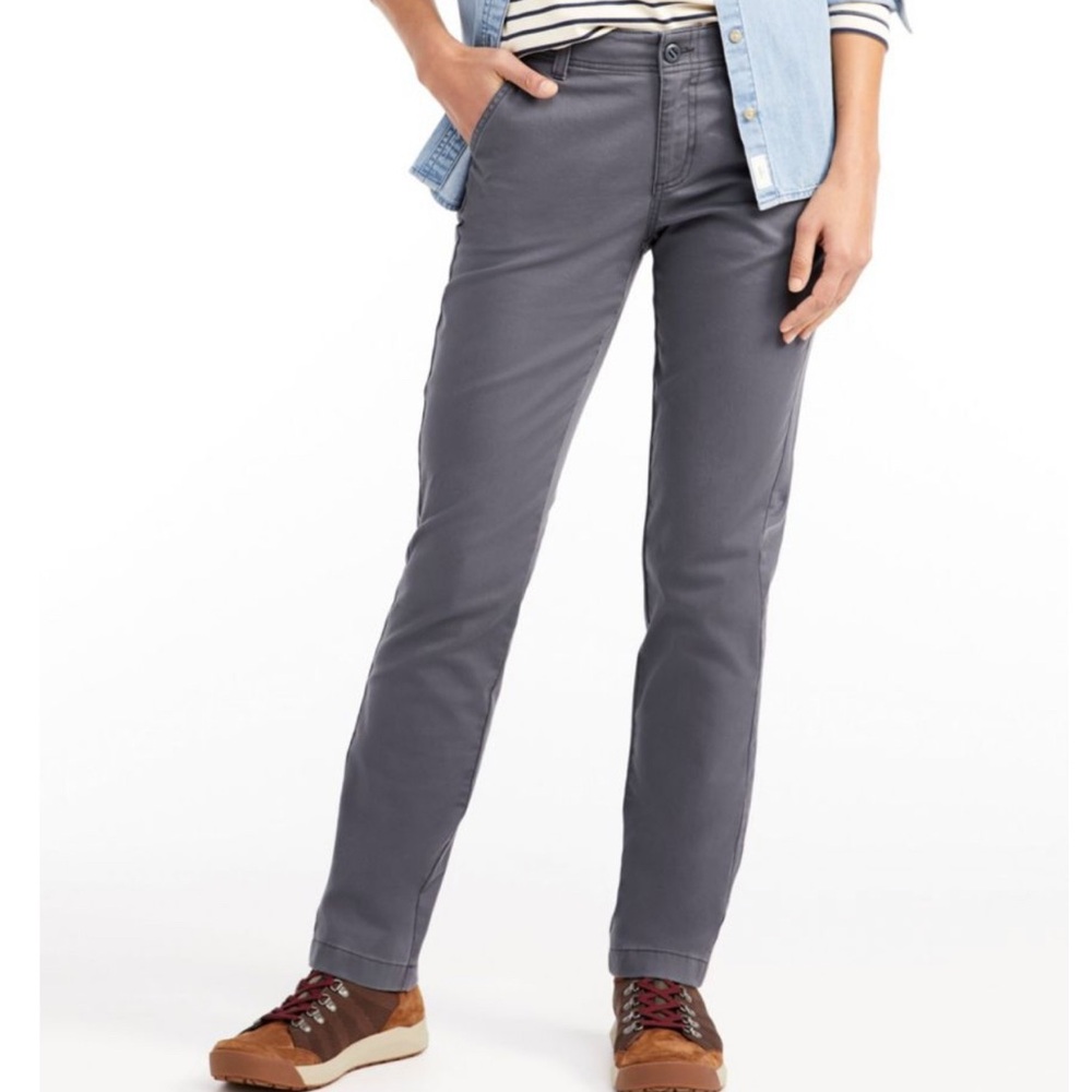 L.L. Bean Women's Lakewashed Chino Pants Gray